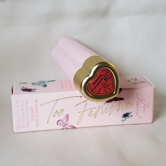 NIB Too Faced Too Femme Heart Core Lipstick Nothing Compares 2 U - Picture 6 of 7